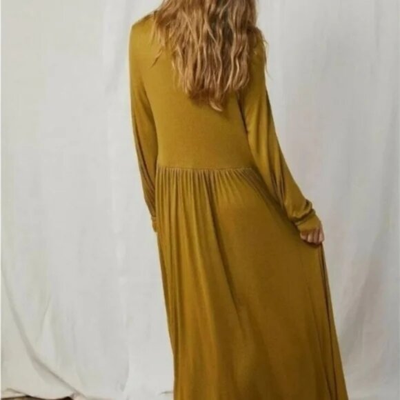 NWOT GRAY Free People Beach Cameron Long Sleeve Maxi Dress size- EXTRA SMALL - Picture 2 of 4